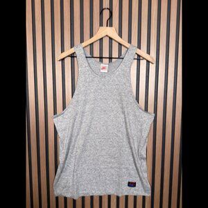 Vintage Nike Tank Top XL Mens Heather Gray Muscle Shirt Cotton Blend